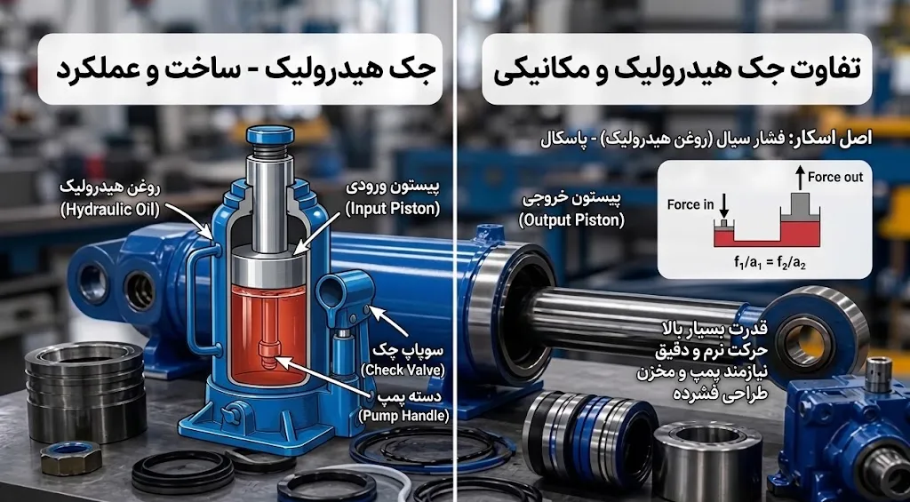 تفاوت جک هیدرولیک و مکانیکی